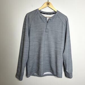 Gaiam Gray Henley Athletic Shirt